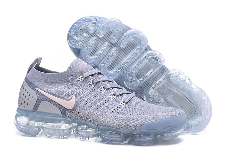 נעלי נייק-Nike Air Vapor Max Flyknit 2.0W Gray PINK – תמונה 4