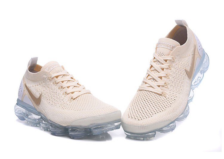 נעלי נייק-Nike Air VaporMax Flyknit 2.0W air Champagne Golden – תמונה 2