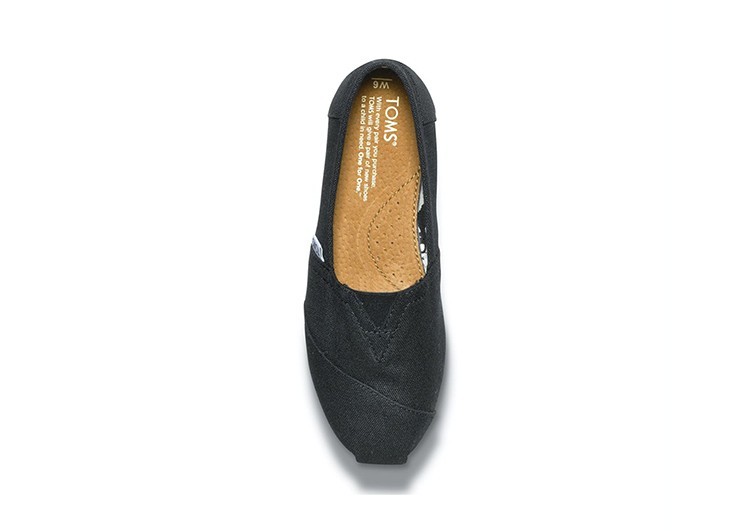 נעלי טומס-TOMS SHOES - CLASSIC BLACK CANVAS – תמונה 3
