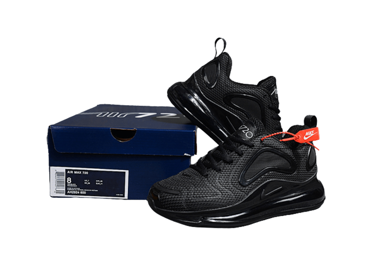 NIKE AIR MAX 720 BLACK- BLACK LOGO – תמונה 4