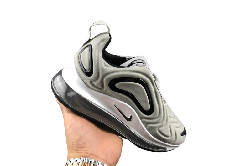 NIKE AIR MAX 720 BLACK LOGO - LIGHT GRAY – תמונה 2