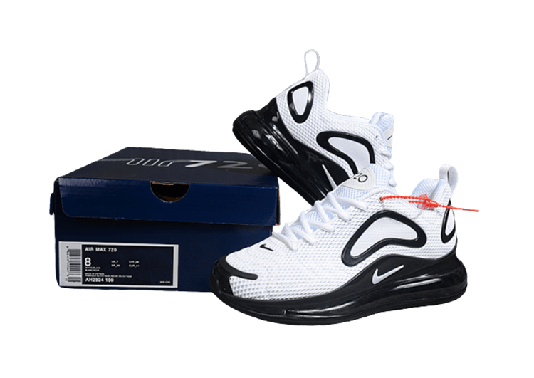 NIKE AIR MAX 720 BLACK- WHITE – תמונה 3