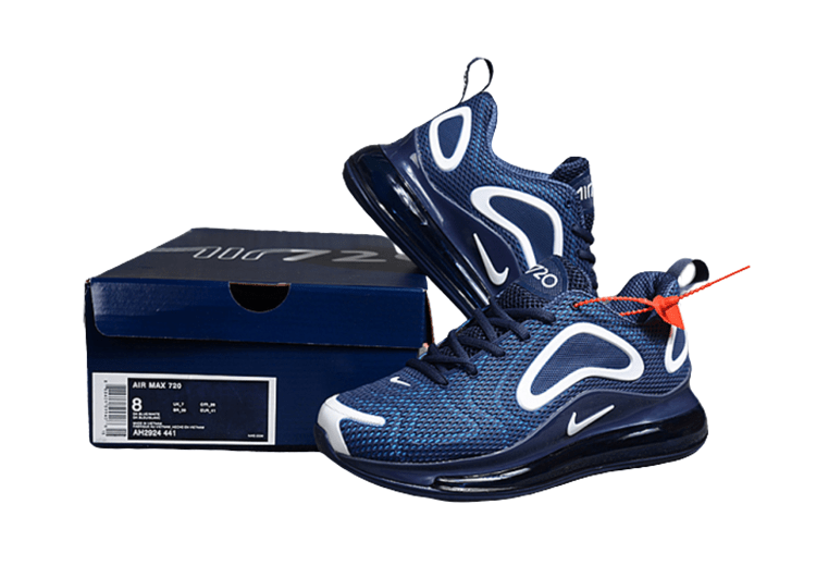 NIKE AIR MAX 720 BLUE - WHITE LOGO – תמונה 4