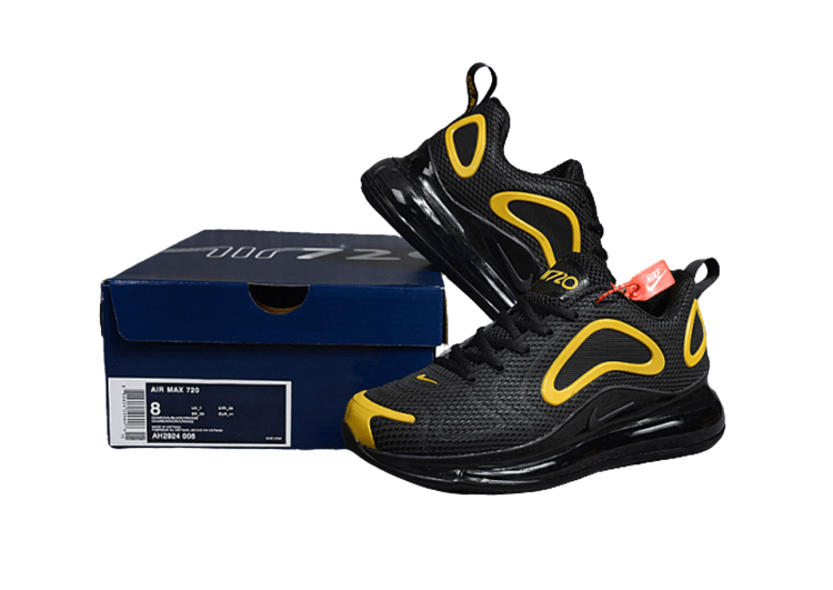 NIKE AIR MAX 720 YELLOW-BLACK – תמונה 4