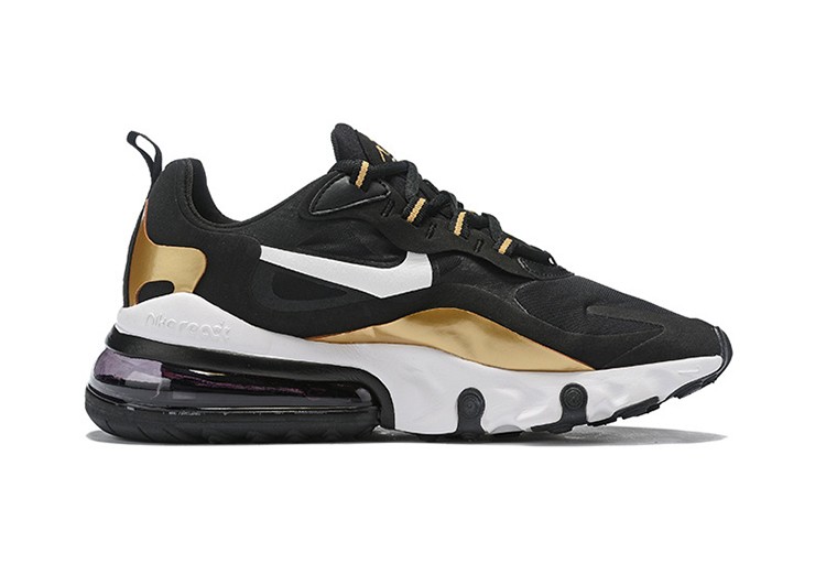 Nike Air Max 270 React GOLDEN-BLACK – תמונה 2