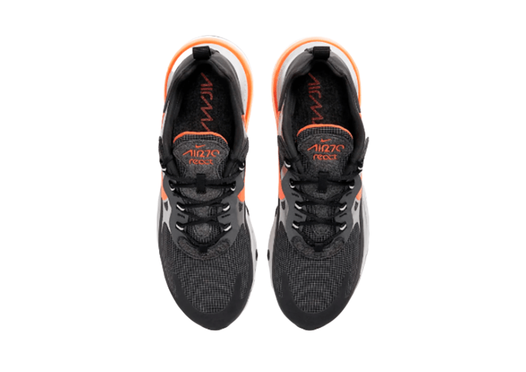 Nike Air Max 270 React LIGHT BLACK-ORANGE LOGO – תמונה 6