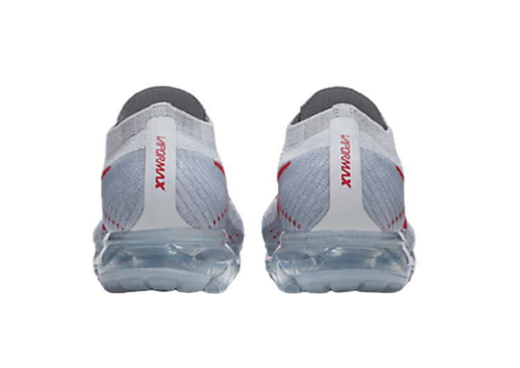 נעלי נייק-Nike Air Vapor Max Flyknit 2.0W LIGHT GRAY - RED LOGO – תמונה 5