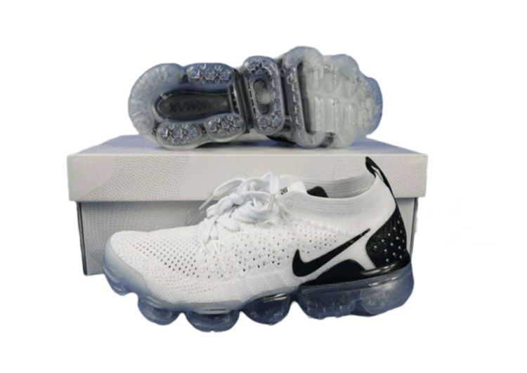 נעלי נייק-Nike Air Vapor Max Flyknit 2.0W WHITE-BLACK LOGO – תמונה 6