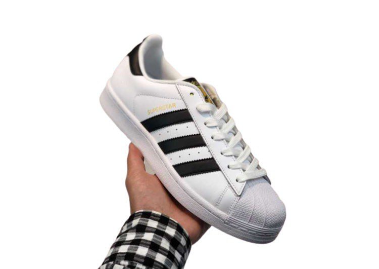 נעלי אדידס-ADIDAS Stan Smith - Shell Head White Black Gold Label – תמונה 4