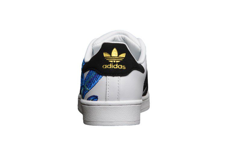 נעלי אדידס-ADIDAS Stan Smith-White-Black-Blue – תמונה 7