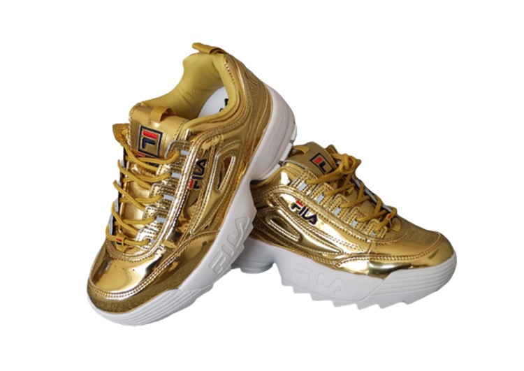 נעלי פילה-Fila Disruptor 2 Premium Athletic Shoes-GOLDEN – תמונה 2
