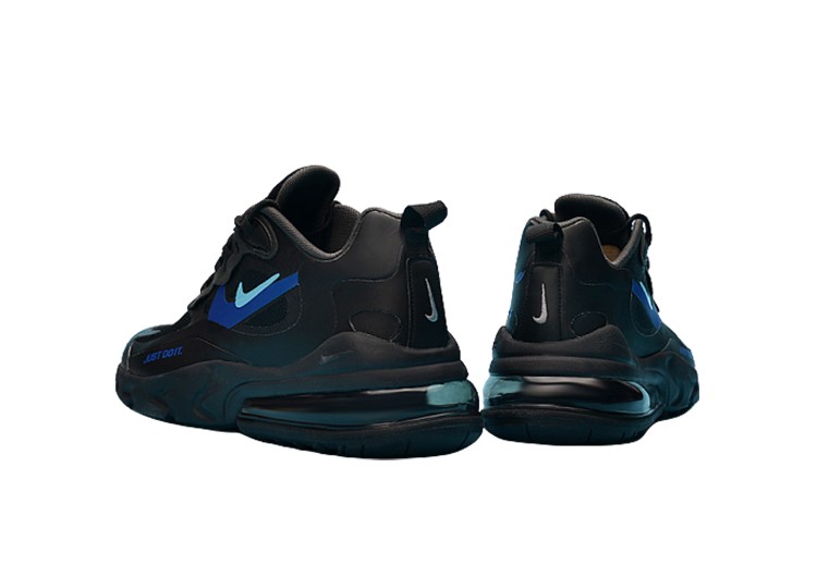 Nike Air Max 270 React BLACK- CERULEAN BLUE – תמונה 4