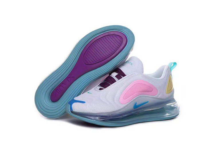 Nike Air Max 720 White - Light Pink - Blue Logo – תמונה 3