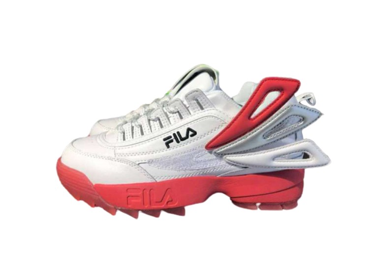 נעלי פילה-Fila Disruptor 2 Premium Athletic Shoes-WHITE-MAHOGANY – תמונה 2