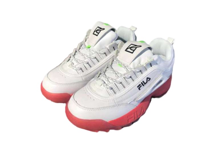 נעלי פילה-Fila Disruptor 2 Premium Athletic Shoes-WHITE-MAHOGANY – תמונה 4