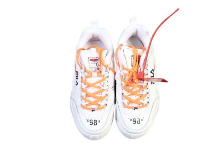 נעלי פילה-Fila Disruptor 2 Premium Athletic Shoes-WHITE-SEA BUCKTHORN – תמונה 4