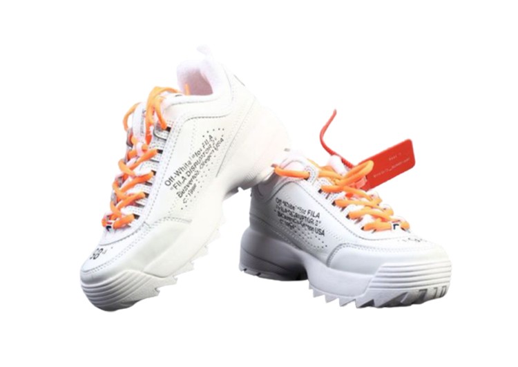 נעלי פילה-Fila Disruptor 2 Premium Athletic Shoes-WHITE-SEA BUCKTHORN – תמונה 5