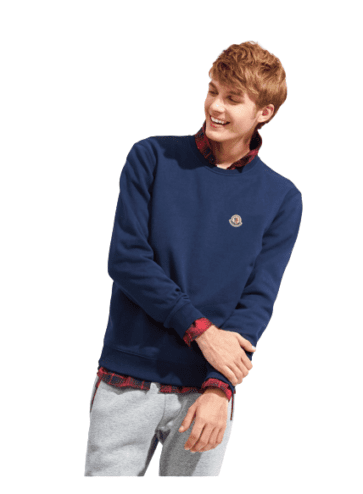 MONCLER SWEATER MEN BLACK AND BLUE  