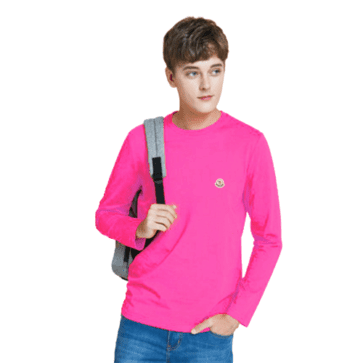 מונקלר-MONCLER LONG TSHIRT MEN'S PINK