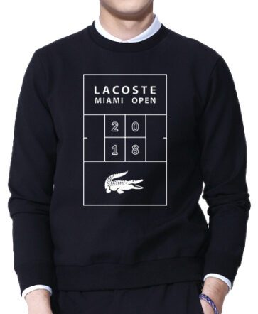 לקוסט-LACSOTE  SWETER MEN DESGIN- BLACK