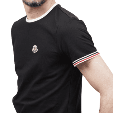 MONCLER SHORT T-SHIRT MEN BLACK