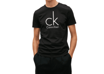 CK Big Round Neck Short Sleeve Men -Black