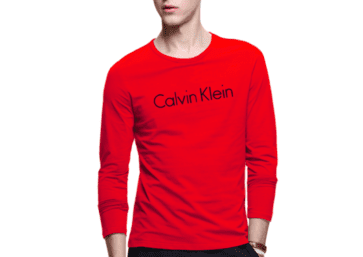 CK Long Sleeve Round Neck-Red