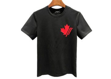 DSQUARED2 TSHIRT MEN SHORT-Black Red Logo