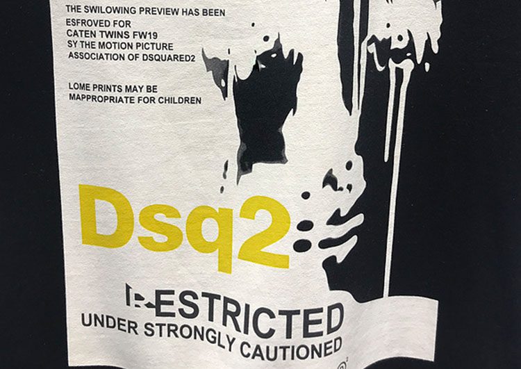 DSQUARED2 TSHIRT MEN SHORT - Black and White Art – תמונה 3