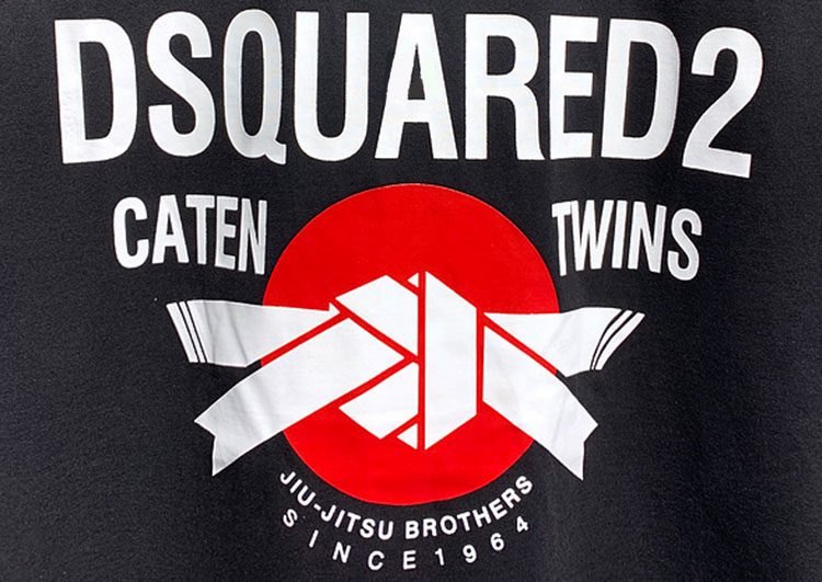 DSQUARED2 TSHIRT MEN SHORT - Black and White - Red Logo – תמונה 3