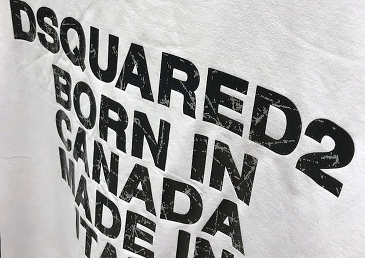 DSQUARED2 TSHIRT MEN SHORT- White Black Combo – תמונה 4