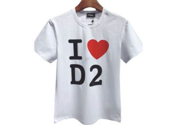 DSQUARED2 TSHIRT MEN SHORT - White Red & Black