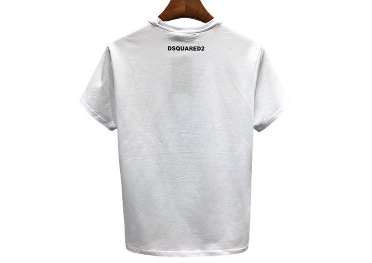 DSQUARED2 TSHIRT MEN SHORT - White and Black Art – תמונה 2