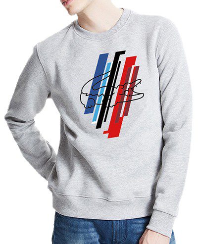 לקוסט-LACSOTE SWETER MEN DESGIN- GRAY