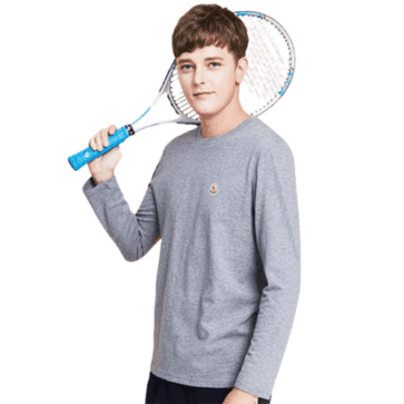 מונקלר-MONCLER LONG TSHIRT MEN'S GREY