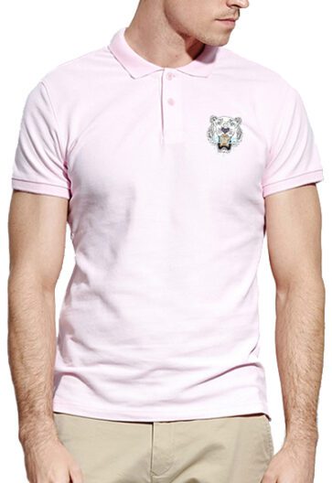 KENZO-קנזו חולצות פולו שרוול קצר לגברים - Light Pink