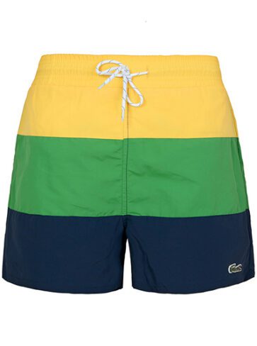 לקוסט-LACOSTE SWIM BEACH MEN - Big-Stone & Green - Yellow