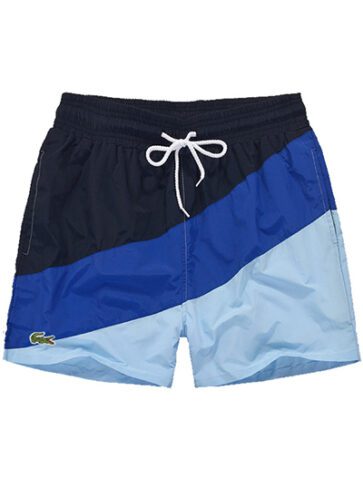 לקוסט-LACOSTE SWIM BEACH MEN - Black - Blue