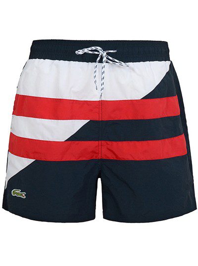 לקוסט-LACOSTE SWIM BEACH MEN - Black & White