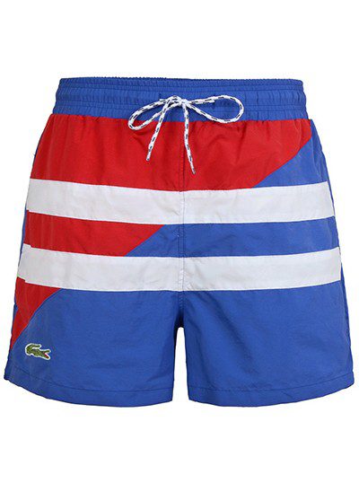 לקוסט-LACOSTE SWIM BEACH MEN - Blue & Red