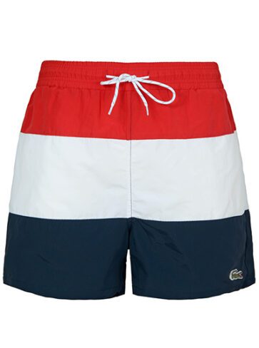 לקוסט-LACOSTE SWIM BEACH MEN - Red & Big Stone