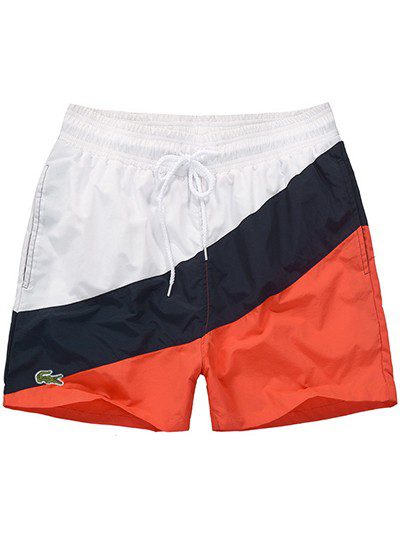 לקוסט-LACOSTE SWIM BEACH MEN - White - Black - Red