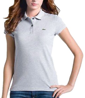 לקוסט-LACSOTE TSHIRT WOMEN POLO SHORT- Ghost