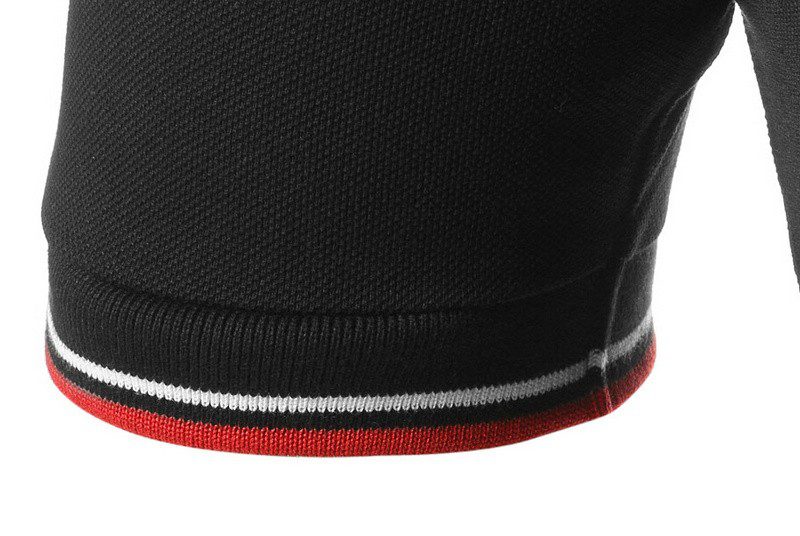 פראדה-PRADA TSHIRT POLO SHORT MEN - Black & White Red Border – תמונה 15