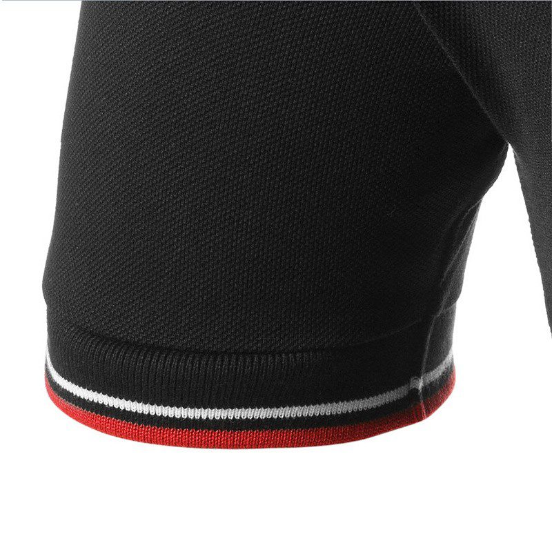 פראדה-PRADA TSHIRT POLO SHORT MEN - Black & White Red Border – תמונה 11