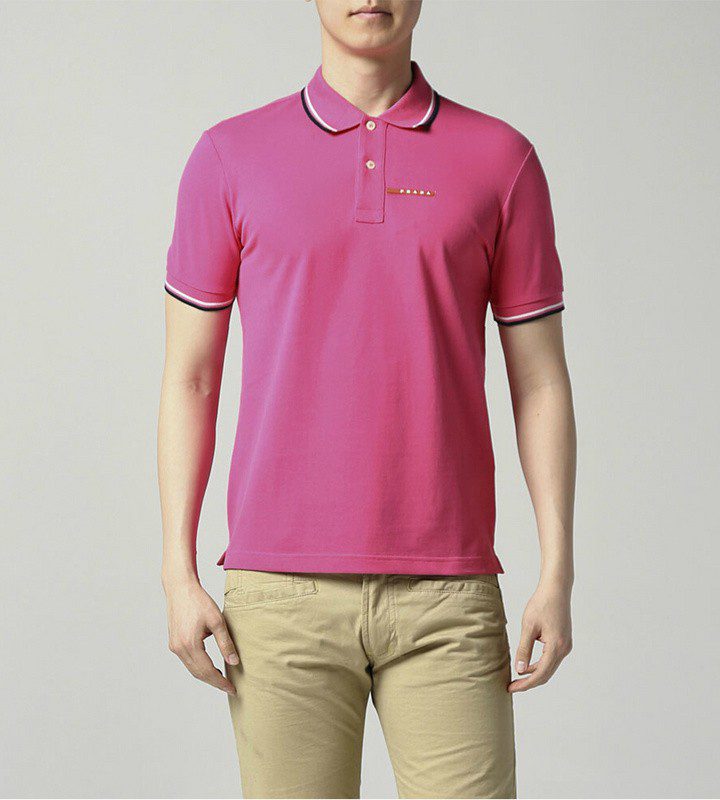 פראדה-PRADA TSHIRT POLO SHORT MEN - Mulberry – תמונה 3