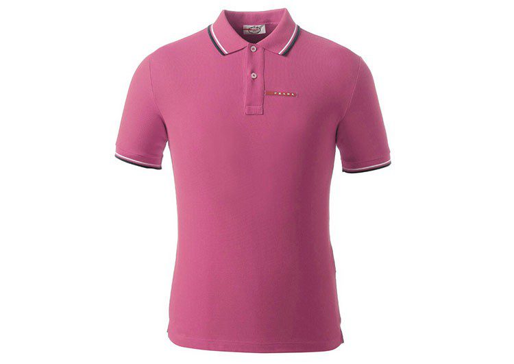 פראדה-PRADA TSHIRT POLO SHORT MEN - Mulberry