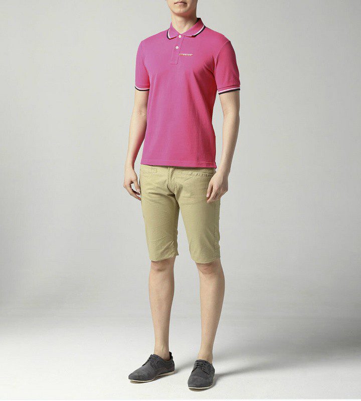 פראדה-PRADA TSHIRT POLO SHORT MEN - Mulberry – תמונה 5