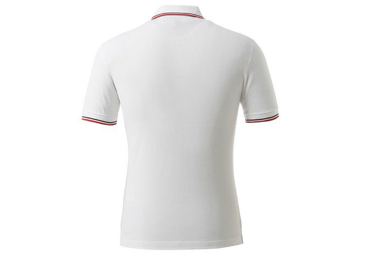 פראדה-PRADA TSHIRT POLO SHORT MEN - White & Blue Red Border – תמונה 2