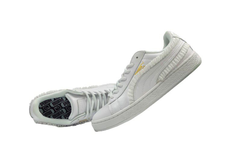 נעלי פומה-PUMA Basket Lace White Gold Label Casual Sneakers – תמונה 3